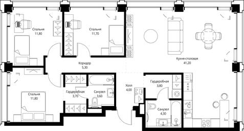 3-BD Apartment Sale, 100.4 sq. m. at SET, Vereyskaya Street, Moscow, Russia #2 3-BD Apartment Sale, 100.4 sq. m. at SET, Vereyskaya Street, Moscow, Russia #2