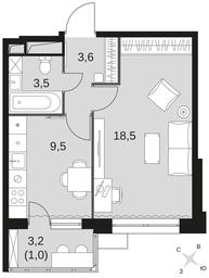 1-BD Apartment Sale, 36.1 sq. m. at Datskiy Kvartal, Datskiy Kvartal Residential Complex, posyolok Nagornoye, Mytishi Urban District, Moscow Region, Russia #3 1-BD Apartment Sale, 36.1 sq. m. at Datskiy Kvartal, Datskiy Kvartal Residential Complex, posyolok Nagornoye, Mytishi Urban District, Moscow Region, Russia #3