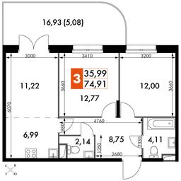 3-BD Apartment Sale, 74.91平方米 at Dvizhenie. Govorovo, Центральная улица, 47, деревня Говорово, поселение Московский, Москва, Россия #2 3-BD Apartment Sale, 74.91平方米 at Dvizhenie. Govorovo, Центральная улица, 47, деревня Говорово, поселение Московский, Москва, Россия #2