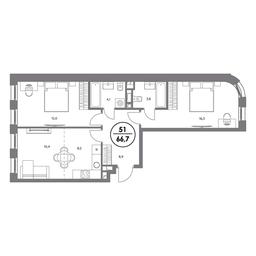 3-BD Apartment Sale, 66.7 sq. m. at Admiral, Shosseynaya Street, 4А, Moscow, Russia #2 3-BD Apartment Sale, 66.7 sq. m. at Admiral, Shosseynaya Street, 4А, Moscow, Russia #2