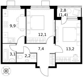 Продажа 2-комн. квартиры, 49,3 м² в ЖК «Первый Донской», жилой микрорайон Сапроново, деревня Сапроново, Ленинский городской округ, Московская область, Россия #3 Продажа 2-комн. квартиры, 49,3 м² в ЖК «Первый Донской», жилой микрорайон Сапроново, деревня Сапроново, Ленинский городской округ, Московская область, Россия #3