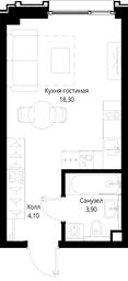 Apartment Sale, 26.3平方米 at Multikvartal CITYZEN, Vishnyovaya Street, Moscow, Russia #2