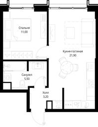 1-BD Apartment Sale, 41.6 sq. m. at Multikvartal CITYZEN, Vishnyovaya Street, Moscow, Russia #3 1-BD Apartment Sale, 41.6 sq. m. at Multikvartal CITYZEN, Vishnyovaya Street, Moscow, Russia #3