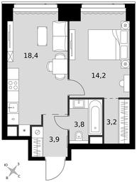 1-BD Apartment Sale, 43.5平方米 at Amber City, 3rd Khoroshyovsky Drive, 3А, Moscow, Russia #3 1-BD Apartment Sale, 43.5平方米 at Amber City, 3rd Khoroshyovsky Drive, 3А, Moscow, Russia #3