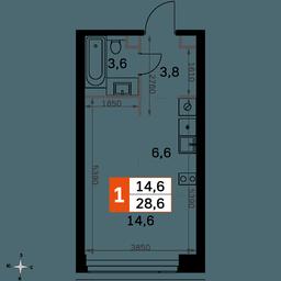 Apartment Sale, 28.6 sq. m. at Amber City, 3rd Khoroshyovsky Drive, 3А, Moscow, Russia #2 Apartment Sale, 28.6 sq. m. at Amber City, 3rd Khoroshyovsky Drive, 3А, Moscow, Russia #2