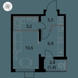 Apartment Sale, 25.4平方米 at Pervy Yuzhny, zhiloy kompleks Pervy Yuzhny, Leninskiy City District, Moscow Region, Russia #3 Apartment Sale, 25.4平方米 at Pervy Yuzhny, zhiloy kompleks Pervy Yuzhny, Leninskiy City District, Moscow Region, Russia #3