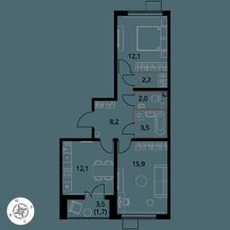 2-BD Apartment Sale, 57.7 sq. m. at Pervy Yuzhny, zhiloy kompleks Pervy Yuzhny, Leninskiy City District, Moscow Region, Russia #3 2-BD Apartment Sale, 57.7 sq. m. at Pervy Yuzhny, zhiloy kompleks Pervy Yuzhny, Leninskiy City District, Moscow Region, Russia #3