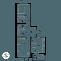 2-BD Apartment Sale, 60.8 sq. m. at Pervy Yuzhny, zhiloy kompleks Pervy Yuzhny, Leninskiy City District, Moscow Region, Russia #3 2-BD Apartment Sale, 60.8 sq. m. at Pervy Yuzhny, zhiloy kompleks Pervy Yuzhny, Leninskiy City District, Moscow Region, Russia #3