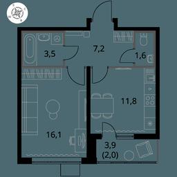 1-BD Apartment Sale, 42.1 sq. m. at Pervy Yuzhny, zhiloy kompleks Pervy Yuzhny, Leninskiy City District, Moscow Region, Russia #3 1-BD Apartment Sale, 42.1 sq. m. at Pervy Yuzhny, zhiloy kompleks Pervy Yuzhny, Leninskiy City District, Moscow Region, Russia #3