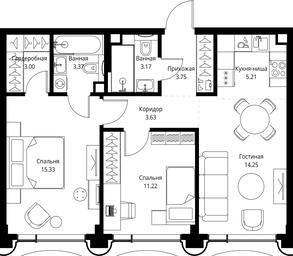 2-BD Apartment Sale, 62.93平方米 at MIRA, Mira Avenue, Moscow, Russia #2 2-BD Apartment Sale, 62.93平方米 at MIRA, Mira Avenue, Moscow, Russia #2
