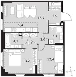 3-BD Apartment Sale, 65.5 sq. m. at Sydney City, Shenogina Street, 2, Moscow, Russia #3 3-BD Apartment Sale, 65.5 sq. m. at Sydney City, Shenogina Street, 2, Moscow, Russia #3