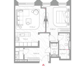 1-BD Apartment Sale, 61.1 sq. m. at Nicole, Nikolskaya Street, 8/1с1, Moscow, Russia #4