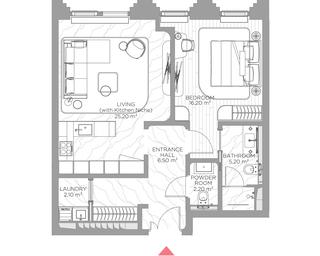 1-BD Apartment Sale, 61.1 sq. m. at Nicole, Nikolskaya Street, 8/1с1, Moscow, Russia #2