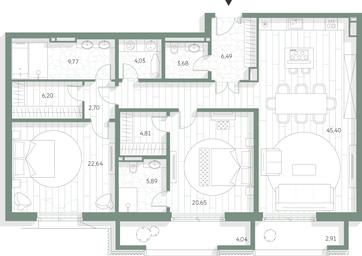 2-BD Apartment Sale, 148.1 sq. m. at LUCE, Krestovozdvizhensky Lane, 4, Moscow, Russia #2 2-BD Apartment Sale, 148.1 sq. m. at LUCE, Krestovozdvizhensky Lane, 4, Moscow, Russia #2