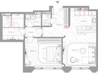 1-BD Apartment Sale, 81.5 sq. m. at Nicole, Nikolskaya Street, 8/1с1, Moscow, Russia #4