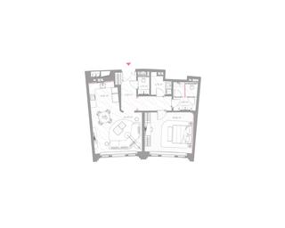 1-BD Apartment Sale, 74.4平方米 at Nicole, Nikolskaya Street, 8/1с1, Moscow, Russia #3