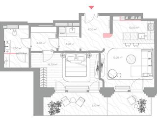 1-BD Apartment Sale, 72.3 sq. m. at Nicole, Nikolskaya Street, 8/1с1, Moscow, Russia #4