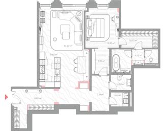 1-BD Apartment Sale, 118.8 sq. m. at Nicole, Nikolskaya Street, 8/1с1, Moscow, Russia #4