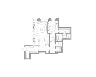1-BD Apartment Sale, 118.8 sq. m. at Nicole, Nikolskaya Street, 8/1с1, Moscow, Russia #3