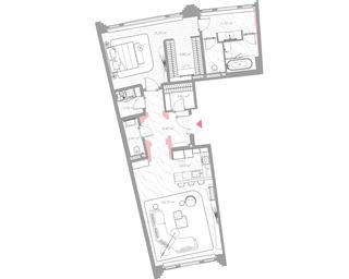 1-BD Apartment Sale, 103 sq. m. at Nicole, Nikolskaya Street, 8/1с1, Moscow, Russia #4
