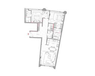 2-BD Apartment Sale, 116.5平方米 at Nicole, Nikolskaya Street, 8/1с1, Moscow, Russia #3 2-BD Apartment Sale, 116.5平方米 at Nicole, Nikolskaya Street, 8/1с1, Moscow, Russia #3