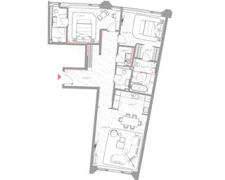 2-BD Apartment Sale, 116.5平方米 at Nicole, Nikolskaya Street, 8/1с1, Moscow, Russia #4