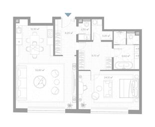 1-BD Apartment Sale, 102.2 sq. m. at Nicole, Nikolskaya Street, 8/1с1, Moscow, Russia #3