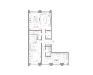 2-BD Apartment Sale, 130.2平方米 at Nicole, Nikolskaya Street, 8/1с1, Moscow, Russia #3