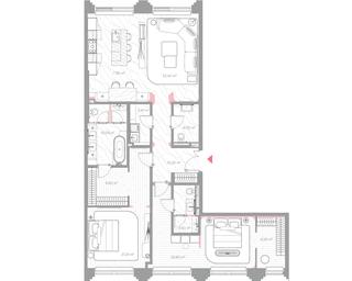 2-BD Apartment Sale, 130.2平方米 at Nicole, Nikolskaya Street, 8/1с1, Moscow, Russia #4