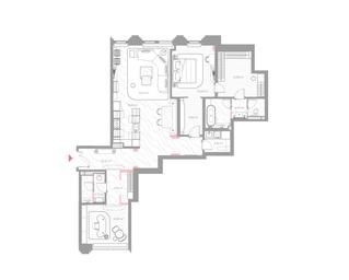 2-BD Apartment Sale, 130.1平方米 at Nicole, Nikolskaya Street, 8/1с1, Moscow, Russia #3 2-BD Apartment Sale, 130.1平方米 at Nicole, Nikolskaya Street, 8/1с1, Moscow, Russia #3