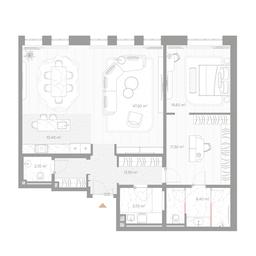 1-BD Apartment Sale, 123.1 sq. m. at Nicole, Nikolskaya Street, 8/1с1, Moscow, Russia #3