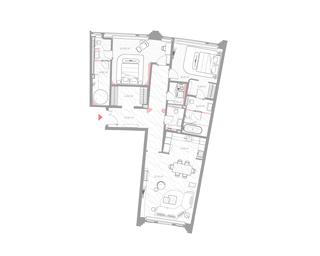 2-BD Apartment Sale, 128.3平方米 at Nicole, Nikolskaya Street, 8/1с1, Moscow, Russia #2