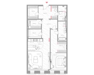 1-BD Apartment Sale, 133.9平方米 at Nicole, Nikolskaya Street, 8/1с1, Moscow, Russia #4