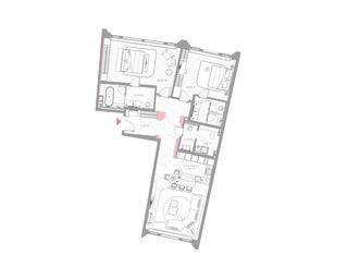 2-BD Apartment Sale, 124.7 sq. m. at Nicole, Nikolskaya Street, 8/1с1, Moscow, Russia #3