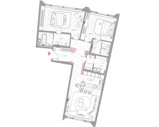 2-BD Apartment Sale, 124.7 sq. m. at Nicole, Nikolskaya Street, 8/1с1, Moscow, Russia #4