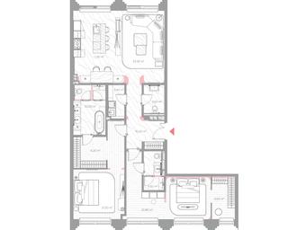 2-BD Apartment Sale, 129.9 sq. m. at Nicole, Nikolskaya Street, 8/1с1, Moscow, Russia #4