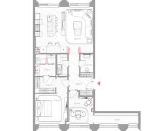 2-BD Apartment Sale, 106.2平方米 at Nicole, Nikolskaya Street, 8/1с1, Moscow, Russia #4