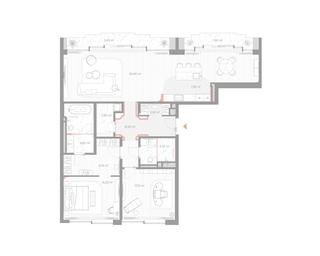 2-BD Apartment Sale, 95平方米 at Nicole, Nikolskaya Street, 8/1с1, Moscow, Russia #2 2-BD Apartment Sale, 95平方米 at Nicole, Nikolskaya Street, 8/1с1, Moscow, Russia #2