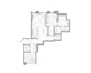 2-BD Apartment Sale, 128.7平方米 at Nicole, Nikolskaya Street, 8/1с1, Moscow, Russia #3 2-BD Apartment Sale, 128.7平方米 at Nicole, Nikolskaya Street, 8/1с1, Moscow, Russia #3