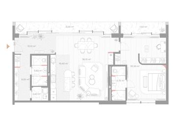 1-BD Apartment Sale, 116.4 sq. m. at Nicole, Nikolskaya Street, 8/1с1, Moscow, Russia #4