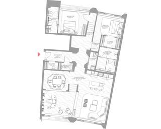 2-BD Apartment Sale, 163.2 sq. m. at Nicole, Nikolskaya Street, 8/1с1, Moscow, Russia #2