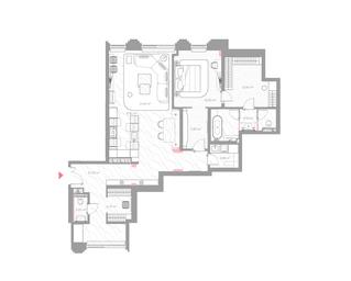 1-BD Apartment Sale, 121.6 sq. m. at Nicole, Nikolskaya Street, 8/1с1, Moscow, Russia #3
