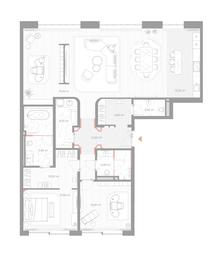 2-BD Apartment Sale, 173.1平方米 at Nicole, Nikolskaya Street, 8/1с1, Moscow, Russia #4