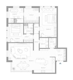 2-BD Apartment Sale, 144.1平方米 at Nicole, Nikolskaya Street, 8/1с1, Moscow, Russia #4