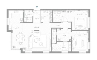 2-BD Apartment Sale, 133.4平方米 at Nicole, Nikolskaya Street, 8/1с1, Moscow, Russia #2 2-BD Apartment Sale, 133.4平方米 at Nicole, Nikolskaya Street, 8/1с1, Moscow, Russia #2