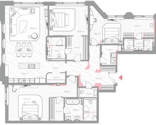 3-BD Apartment Sale, 195.4平方米 at Nicole, Nikolskaya Street, 8/1с1, Moscow, Russia #4