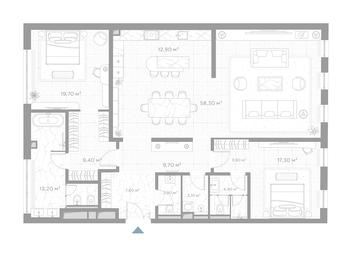 2-BD Apartment Sale, 162.9 sq. m. at Nicole, Nikolskaya Street, 8/1с1, Moscow, Russia #4