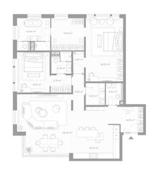 2-BD Apartment Sale, 143.8平方米 at Nicole, Nikolskaya Street, 8/1с1, Moscow, Russia #4