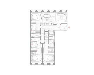 3-BD Apartment Sale, 198.2平方米 at Nicole, Nikolskaya Street, 8/1с1, Moscow, Russia #3