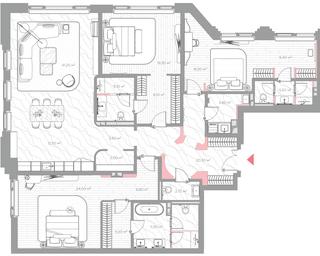 3-BD Apartment Sale, 198.9 sq. m. at Nicole, Nikolskaya Street, 8/1с1, Moscow, Russia #4
